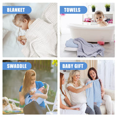 WinReal muslin baby towels folded close-up highlights plush texture