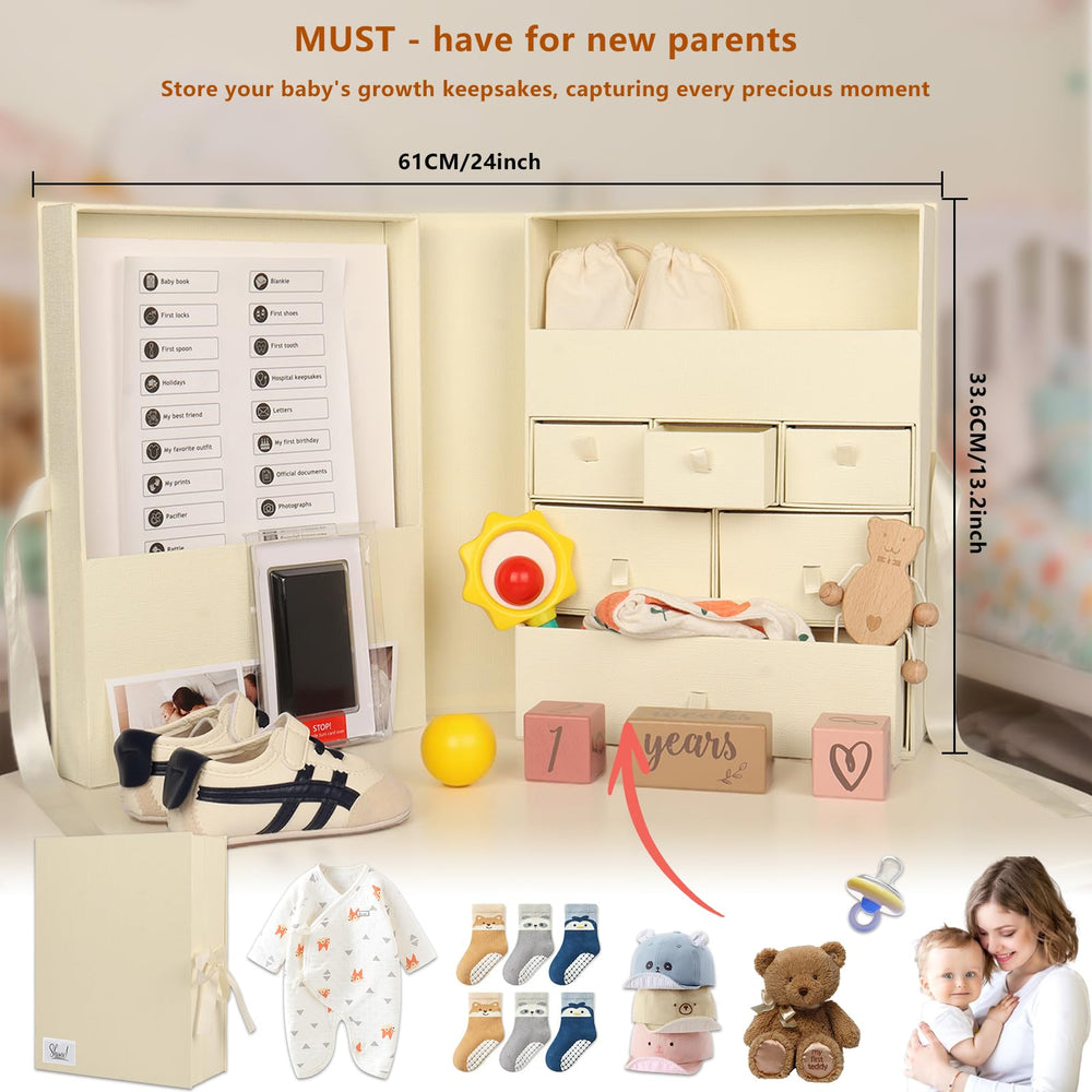WINTC Memory Box for Kids canvas bag included boosts portability and neat storage.