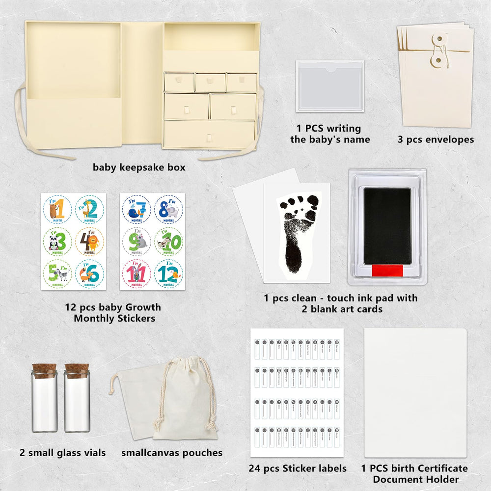WINTC Memory Box for Kids flexible storage suits photos, jewelry, and letters.