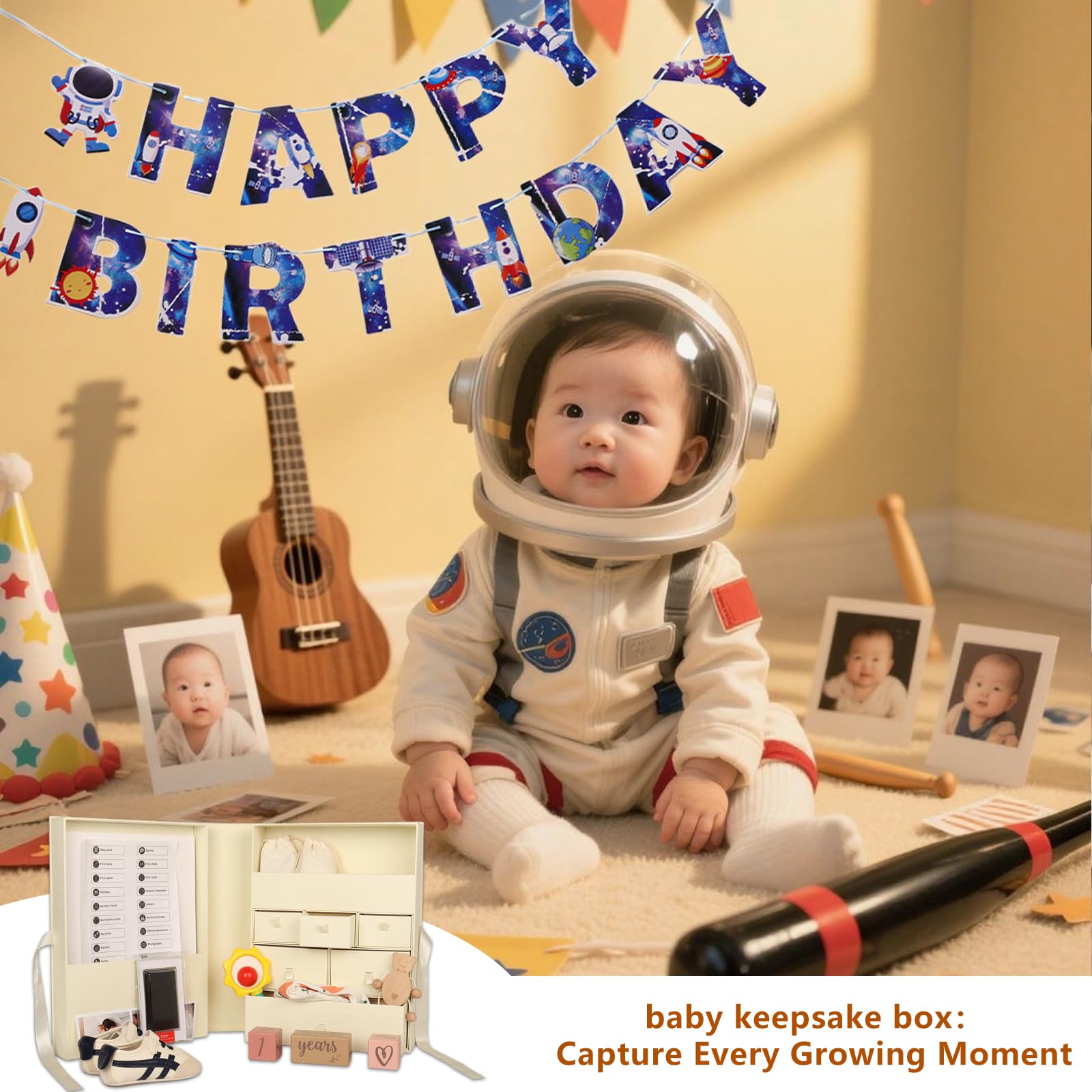 WINTC Memory Box for Kids satin ribbon closure highlights secure keepsakes and timeless charm.