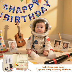 WINTC Memory Box for Kids satin ribbon closure highlights secure keepsakes and timeless charm.