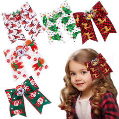 Winthrop Christmas hair clip Santa bow adds festive charm for kids.