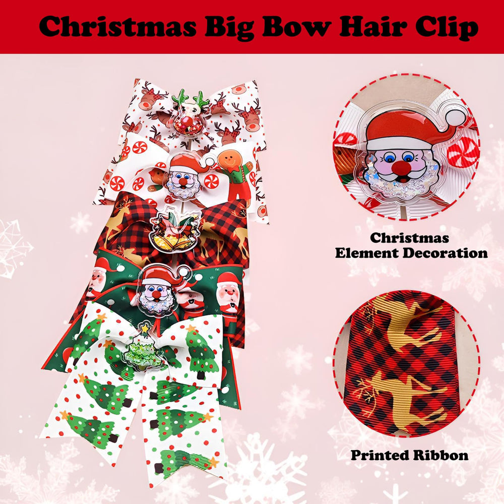 Winthrop Christmas hair clip stars bow catches light for photos.
