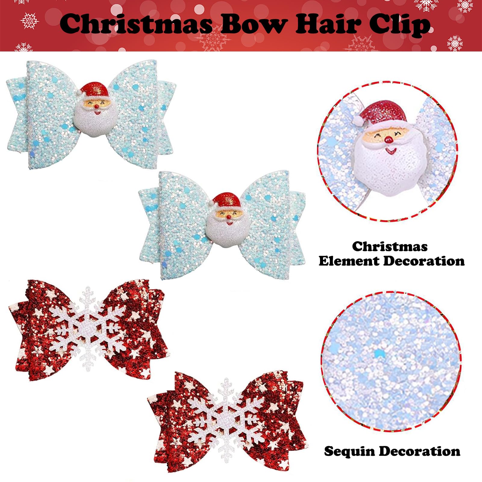 Winthrop winter elf-look bow hairclip lightweight comfortable for kids