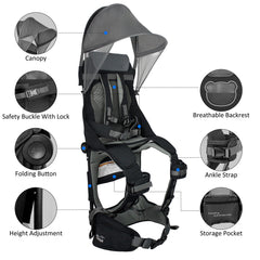 WIPHA sun shade feature provides shade for toddlers during outdoor walks