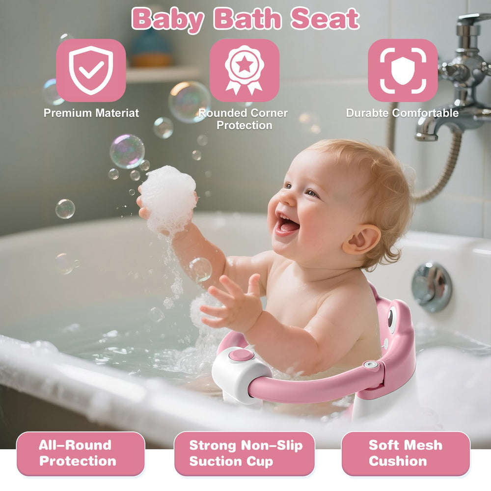 wiqins frog-design bath seat adds playful charm to bath routines.