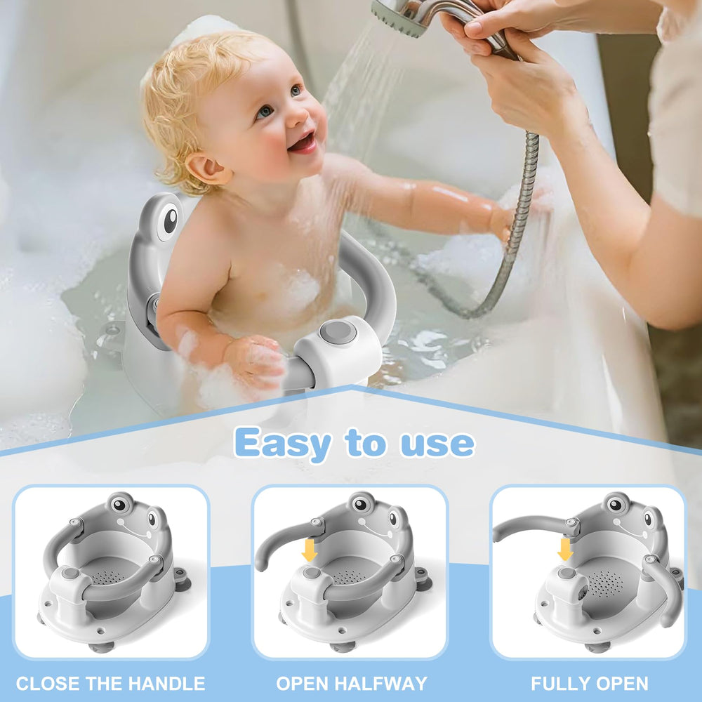 wiqins baby bath seat side view highlights stable design