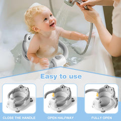 wiqins baby bath seat side view highlights stable design