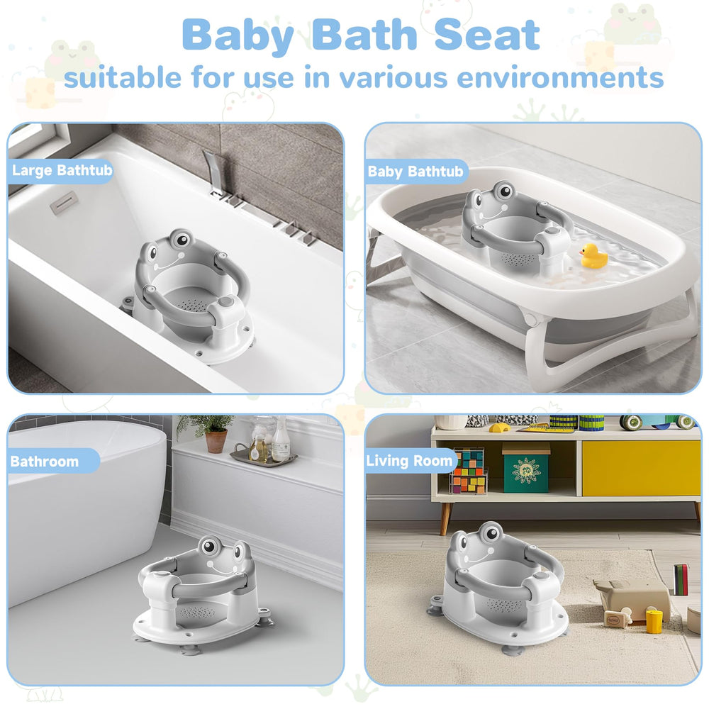 wiqins baby bath seat soft cushion provides comfortable bathing