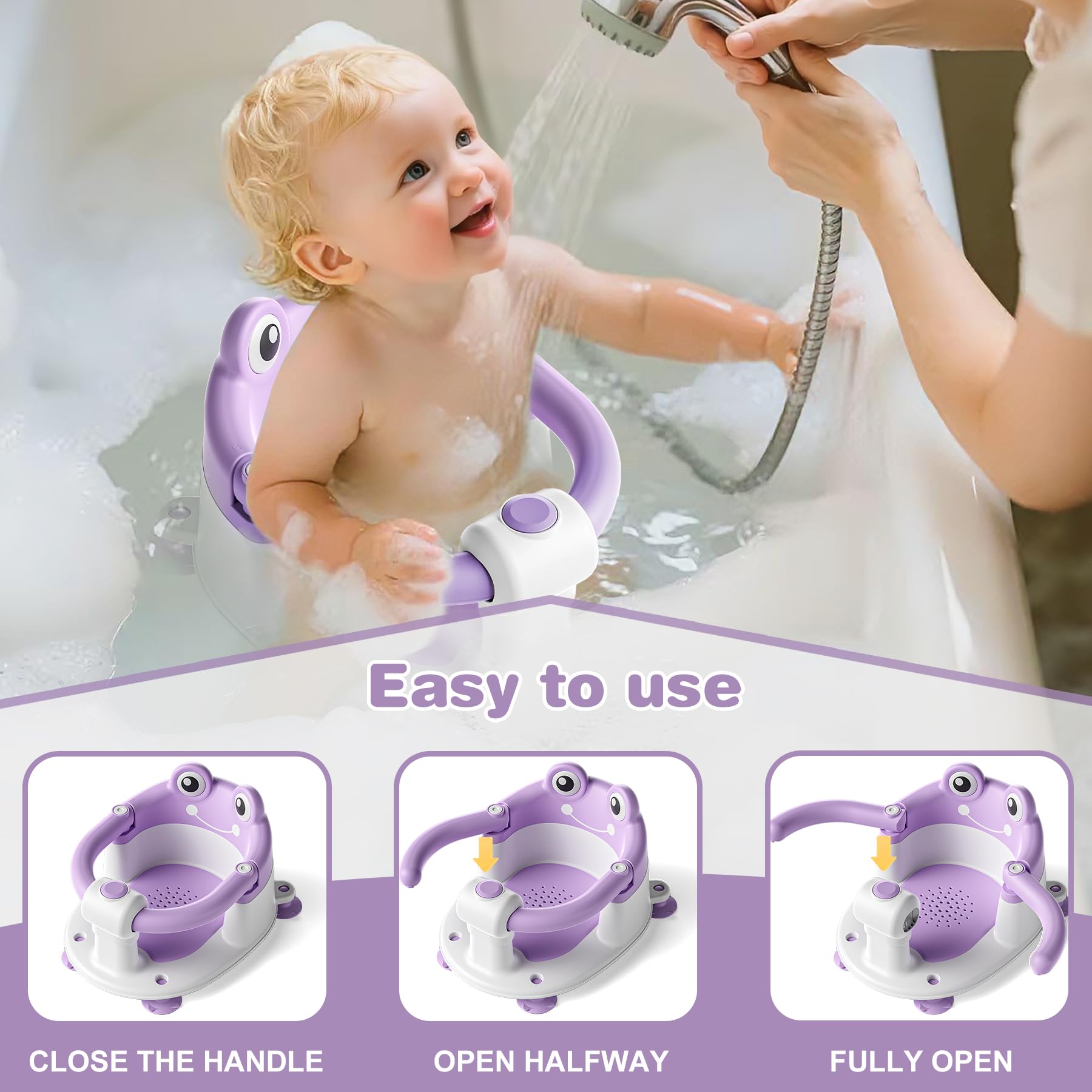 wiqins baby bath seat suction cups secure a stable bath time