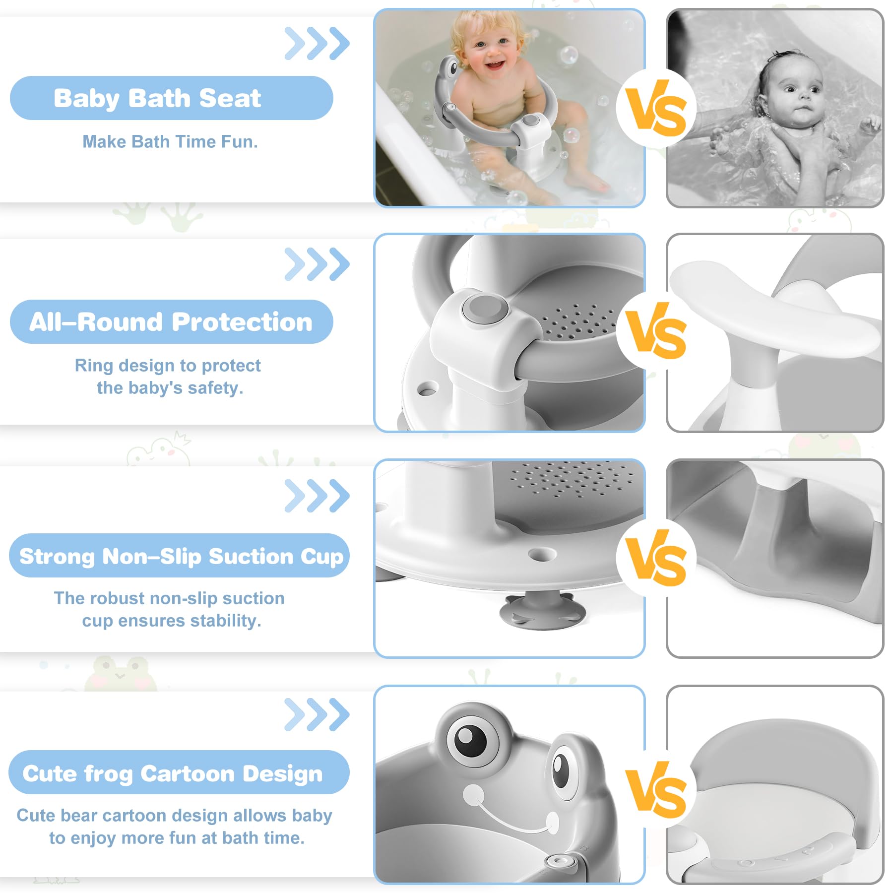 wiqins baby bath seat suction cups secure to smooth surfaces