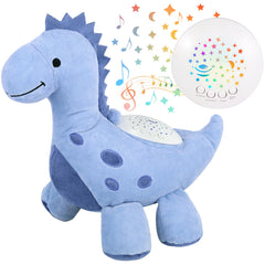 Wiqins baby sleep soother dinosaur with cry-sensor triggers soothing sounds when baby cries.
