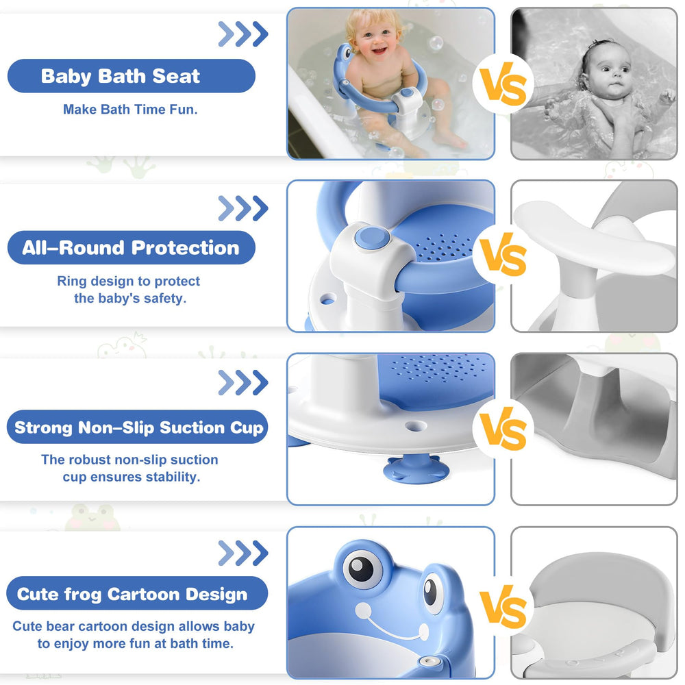 wiqins bath seat with one-button switch for easy opening and placement