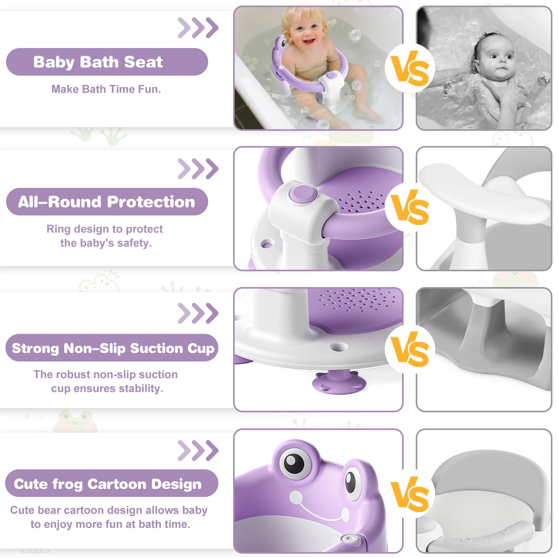 wiqins baby bath seat soft cushion provides gentle comfort and breathability