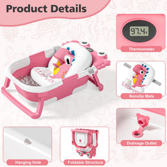 wiqins collapsible baby bathtub assembly setup enables quick daily bath setup.