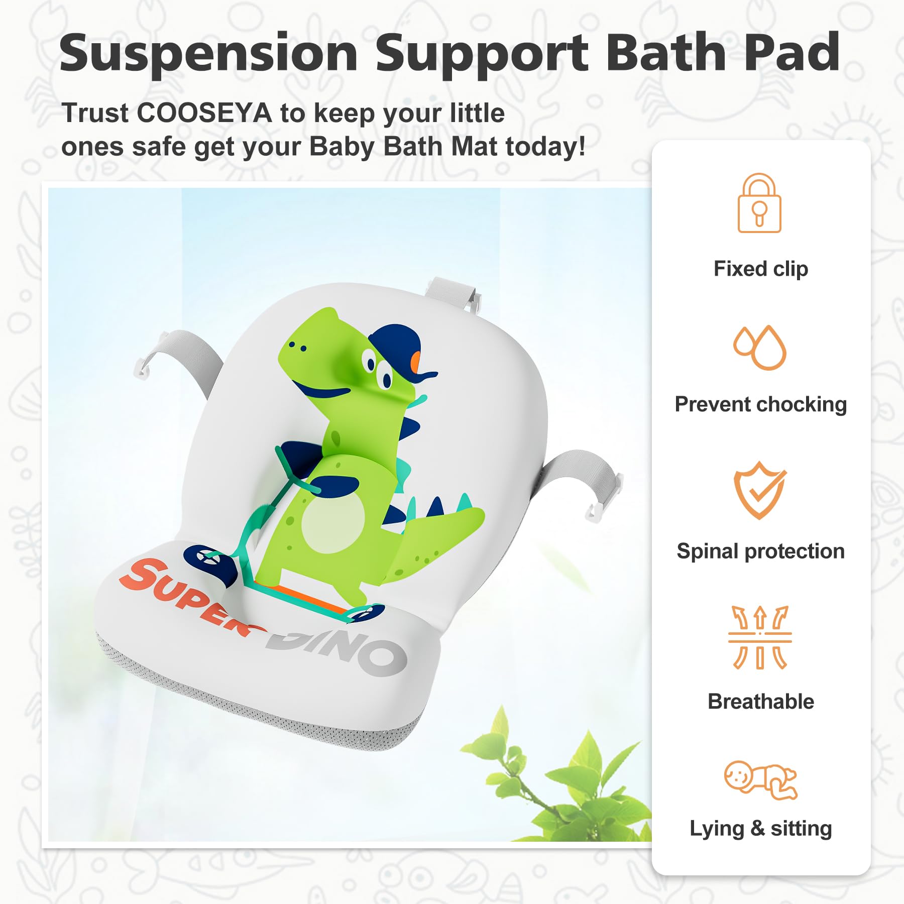 wiqins collapsible baby bathtub crab-design adds playful bath time