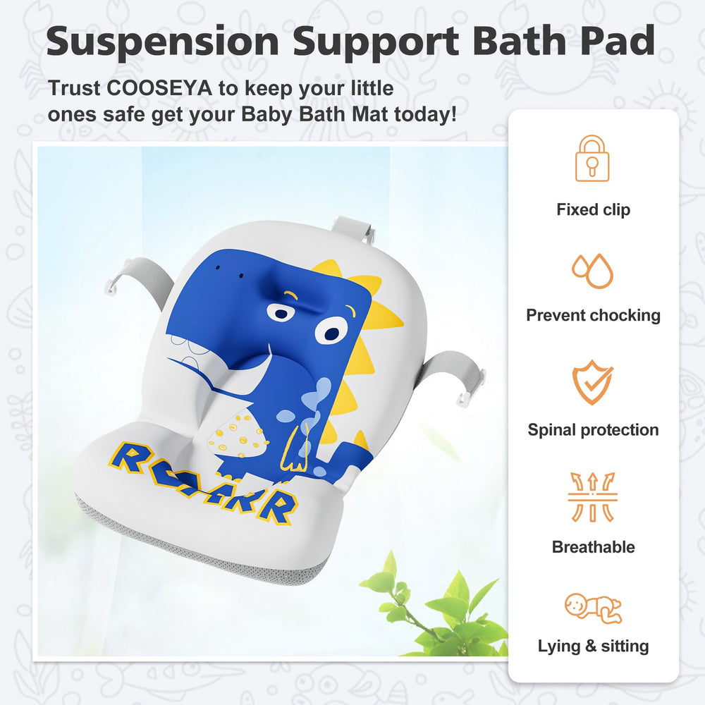 wiqins collapsible baby bathtub with dinosaur and crab playful design