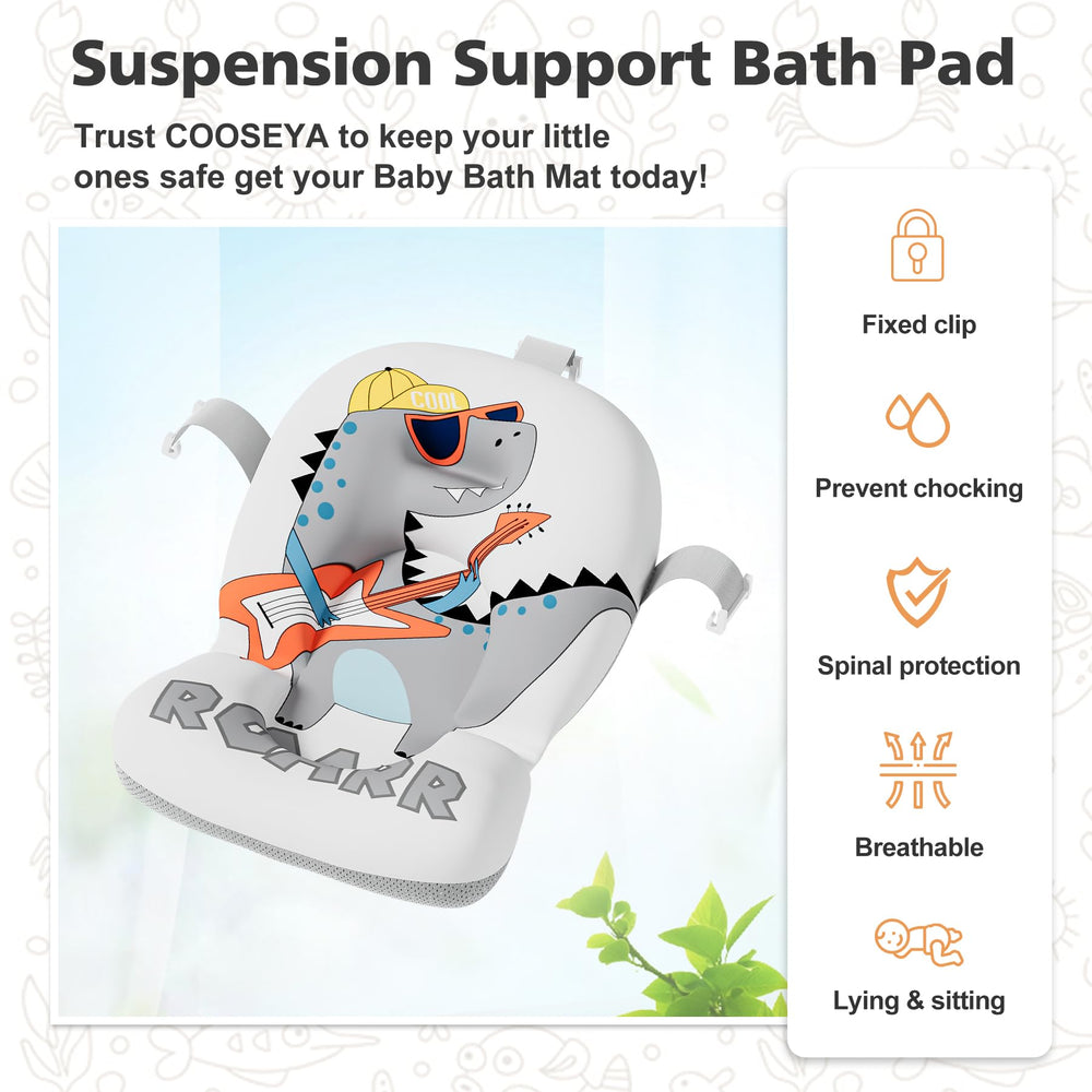 wiqins dinosaur cushion offers fun visuals with supportive buoyancy.