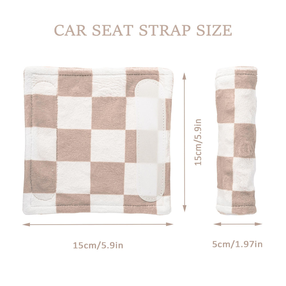 Wirein khaki checkered pattern strap covers fabric texture