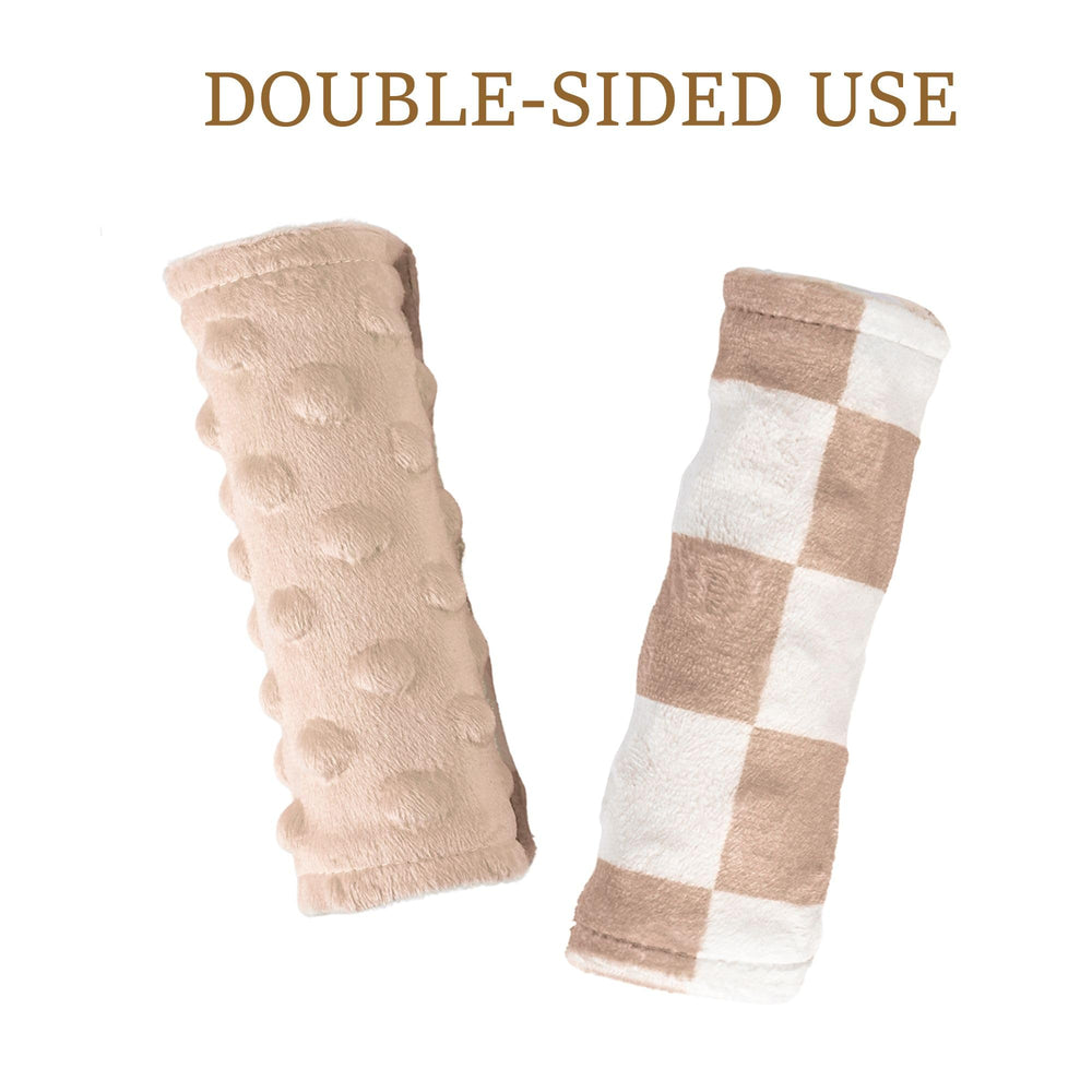 Wirein strap covers on stroller strap for travel comfort