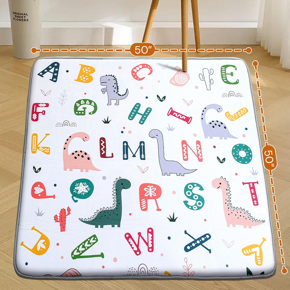 Wirhao baby play mat 50x50 foam padding, close-up, gentle landings on hard floors
