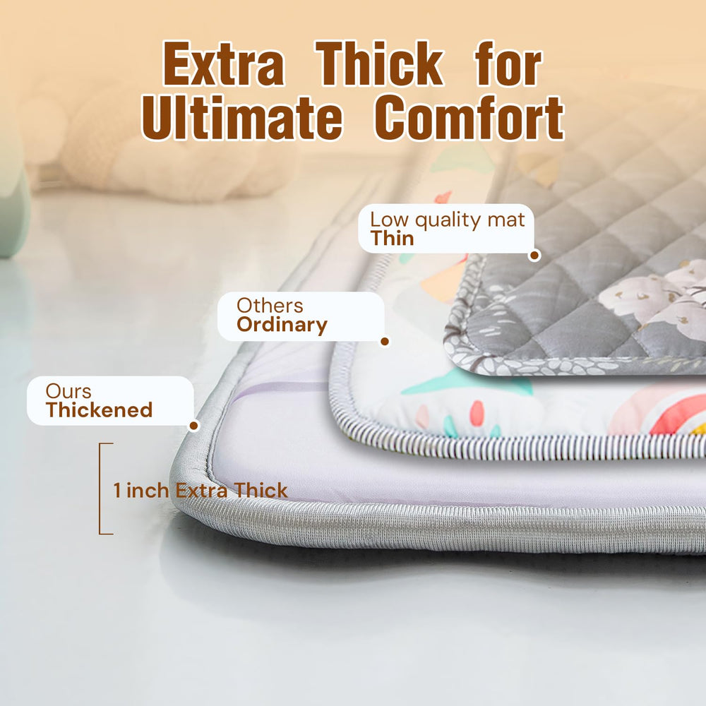 Wirhao baby play mat vacuum-packed for easy expansion after unpacking.