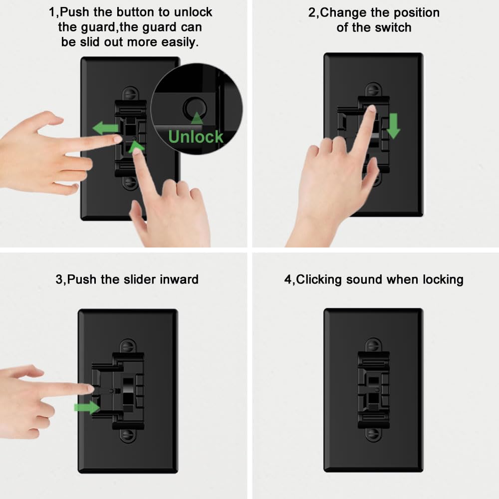 WISEFAM guard unlocks with a simple press, maintaining child resistance and adult access.