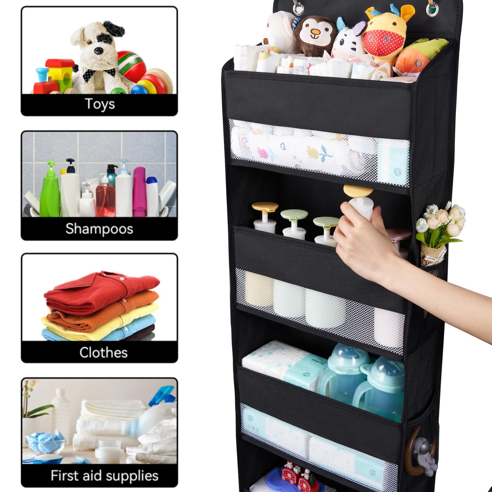 WishJazz organizer for baby essentials like towels and socks neatly organized