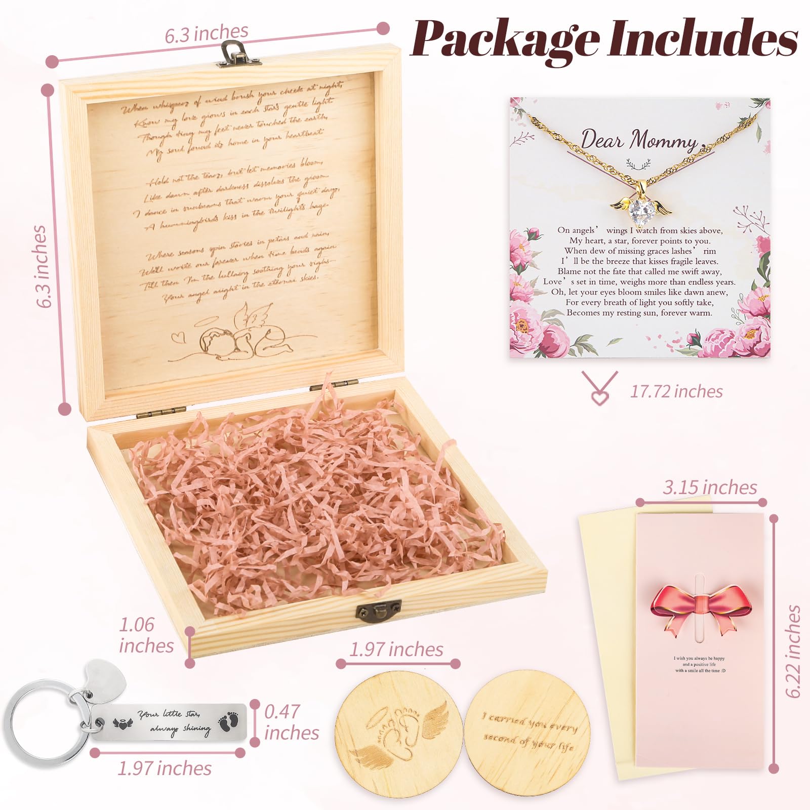 Wisreach miscarriage keychain close-up for everyday remembrance and support
