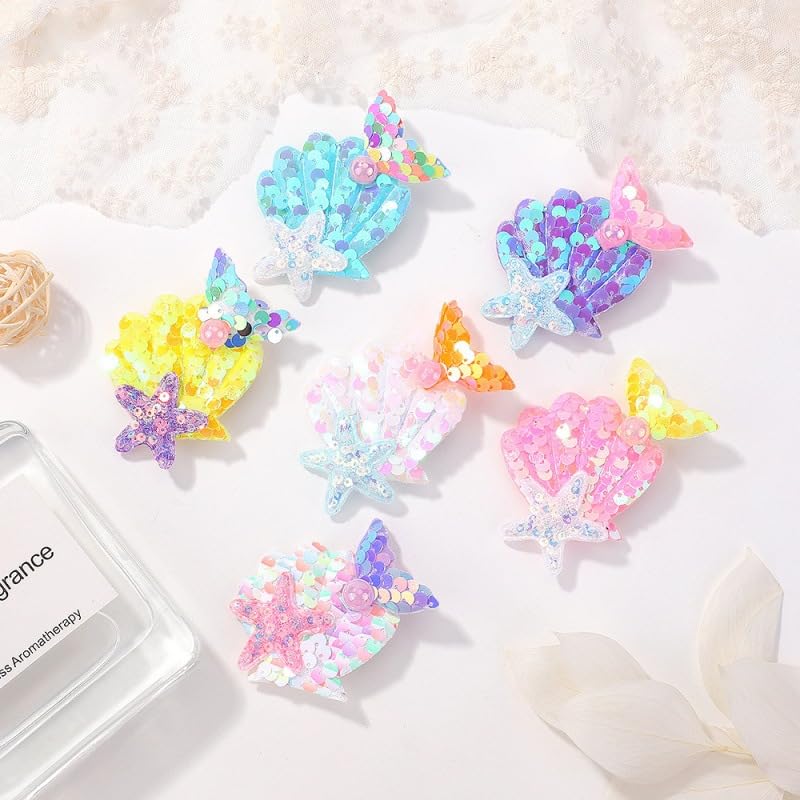 Wistamik mermaid hair clip in mint—durable two-pack ideal for active kids.