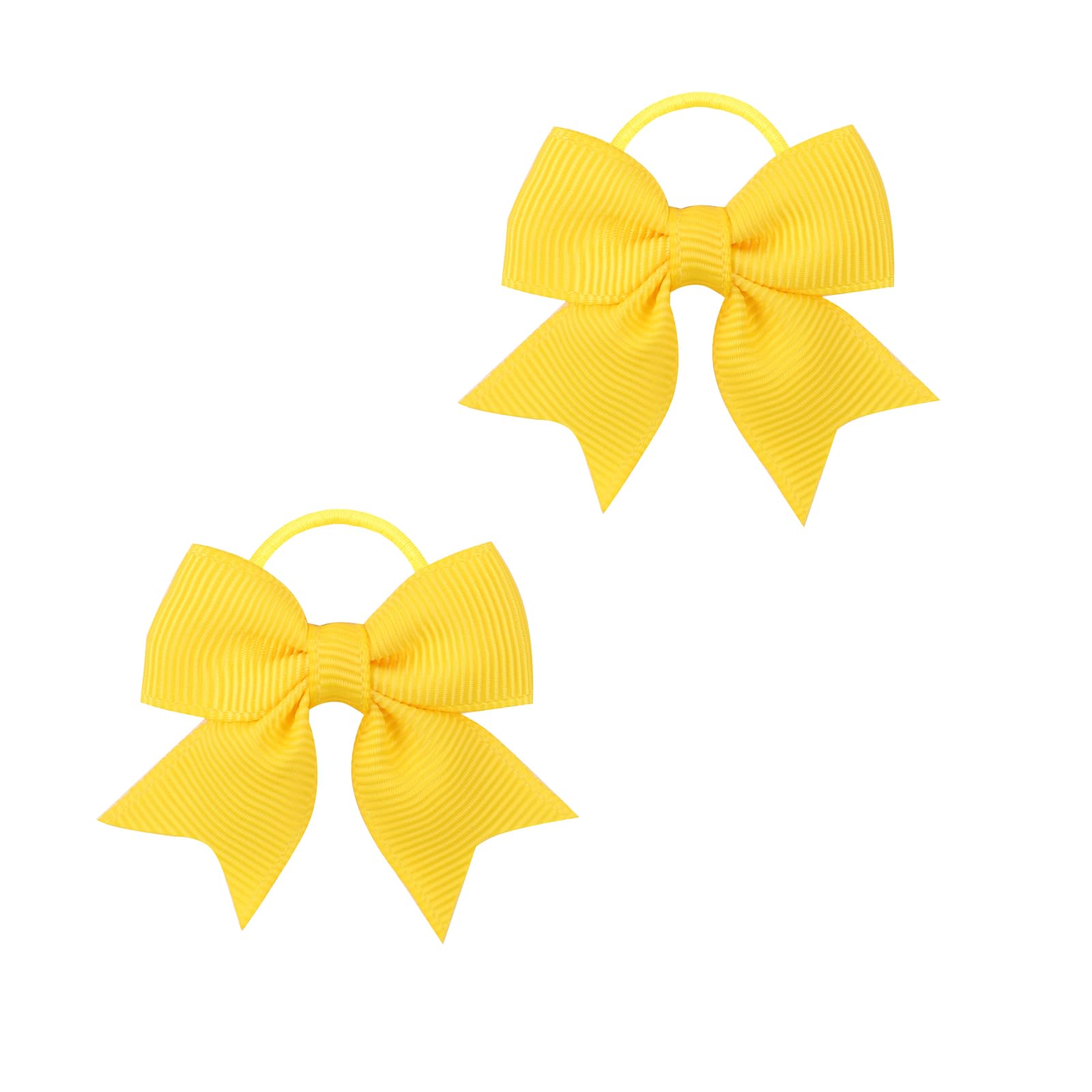 Wistamik two yellow bow hair clips for kids, easy outfit matching.