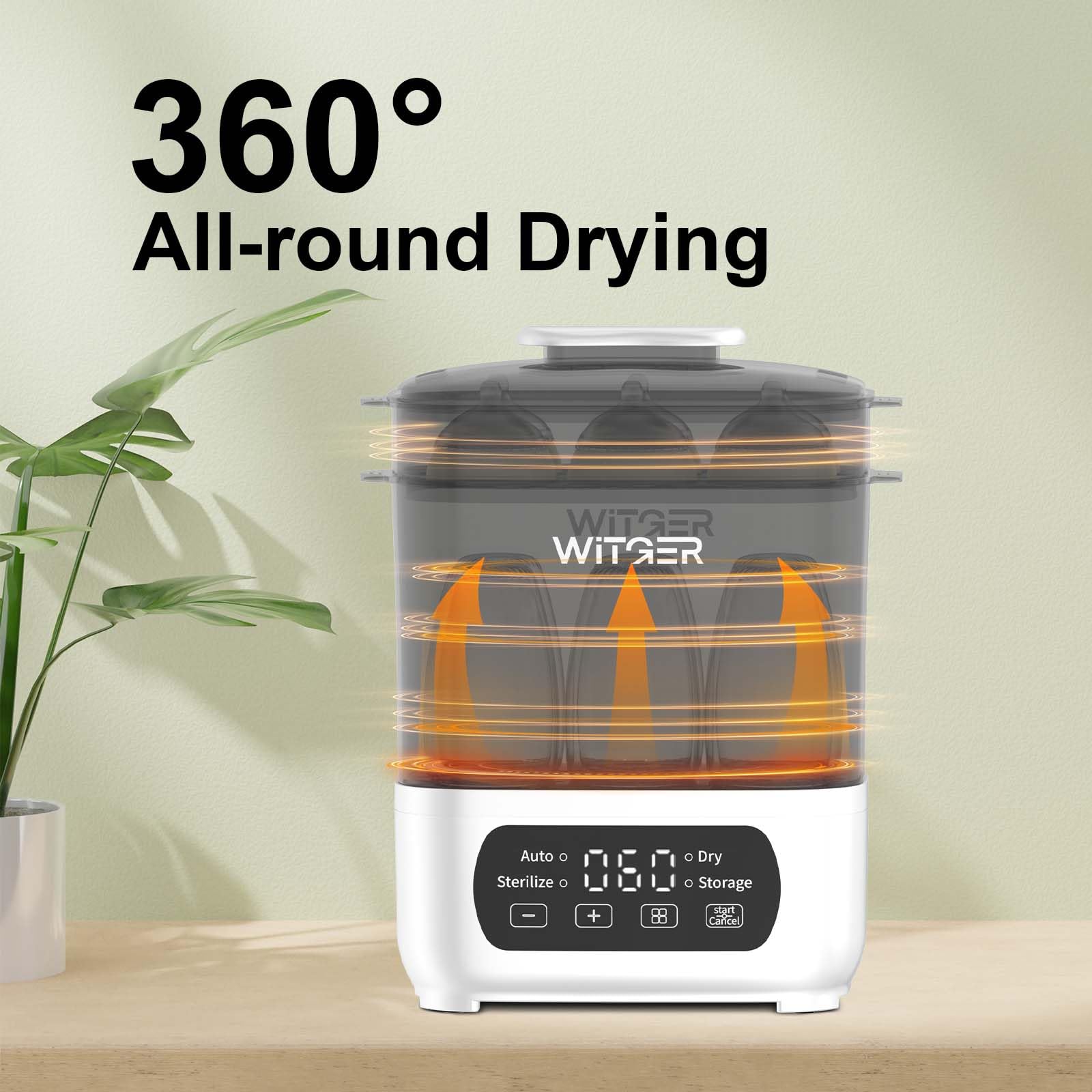 WITGER Sterilizer steaming baby food adds convenient meals.