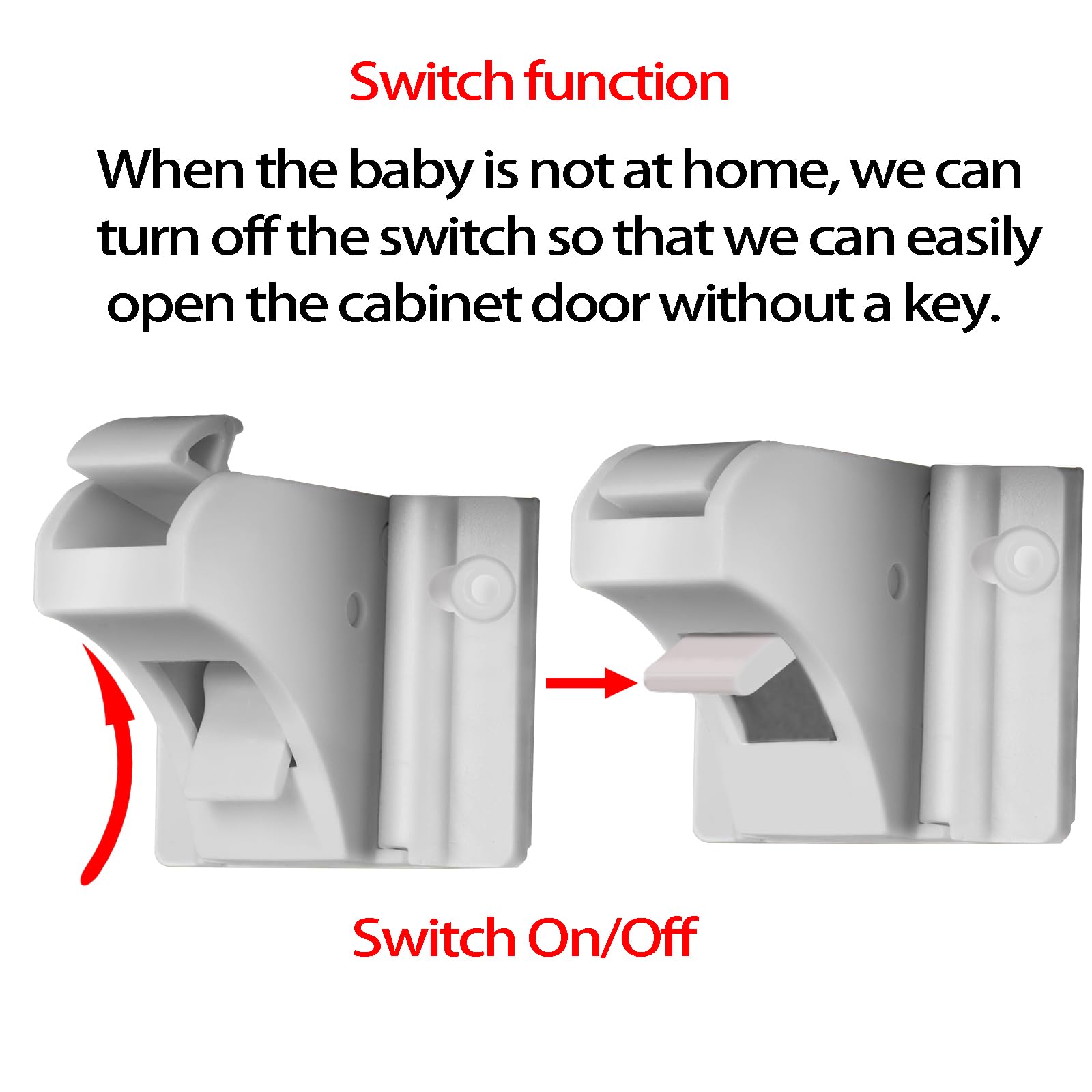 Withletune drawer locks offer quiet magnetic action for safety.