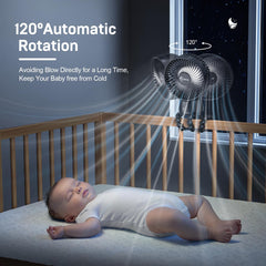 WITHOUSE 3-in-1 power bank and LED light attached to stroller fan for emergencies
