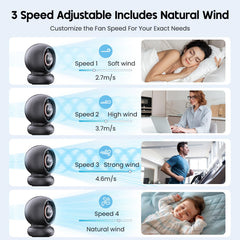 WITHOUSE stroller fan ambient-light provides soft glow for safe nighttime use.