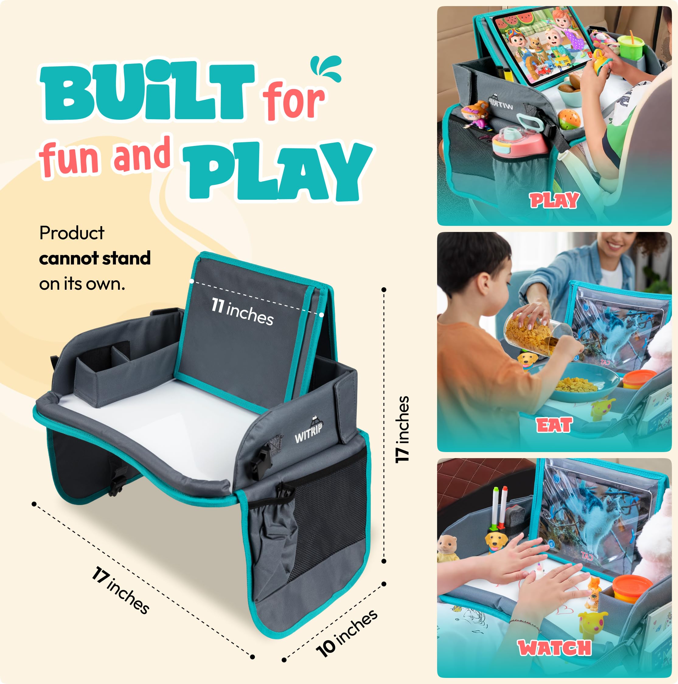 WITRIP travel tray suitable for airplanes and restaurants.