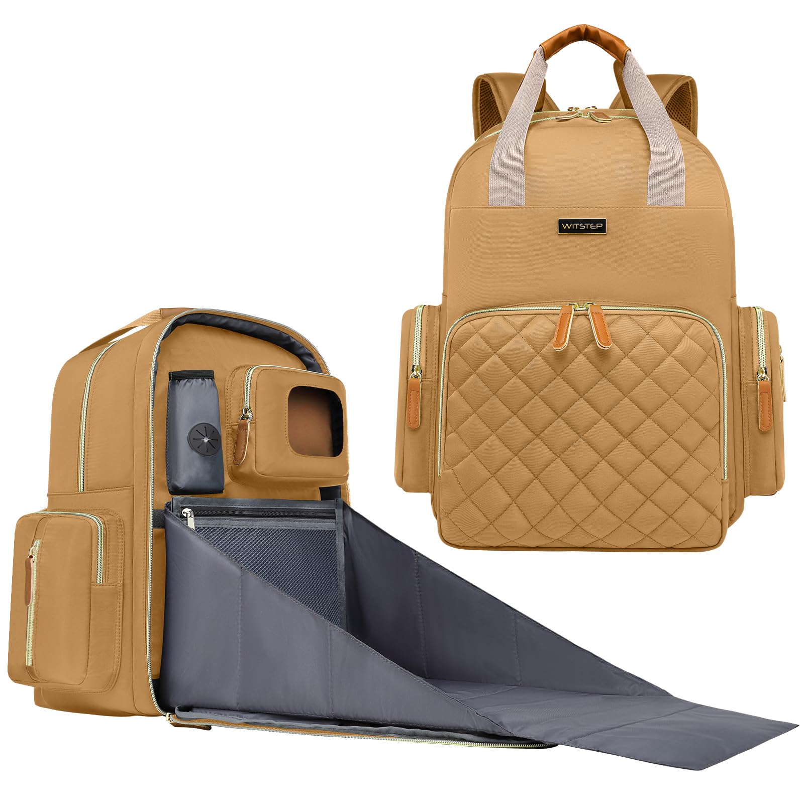 WITSTEP diaper bag with changing station for convenient on-the-go diaper changes.