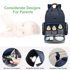 WITSTEP diaper bag backpack insulated pocket preserves milk temperature