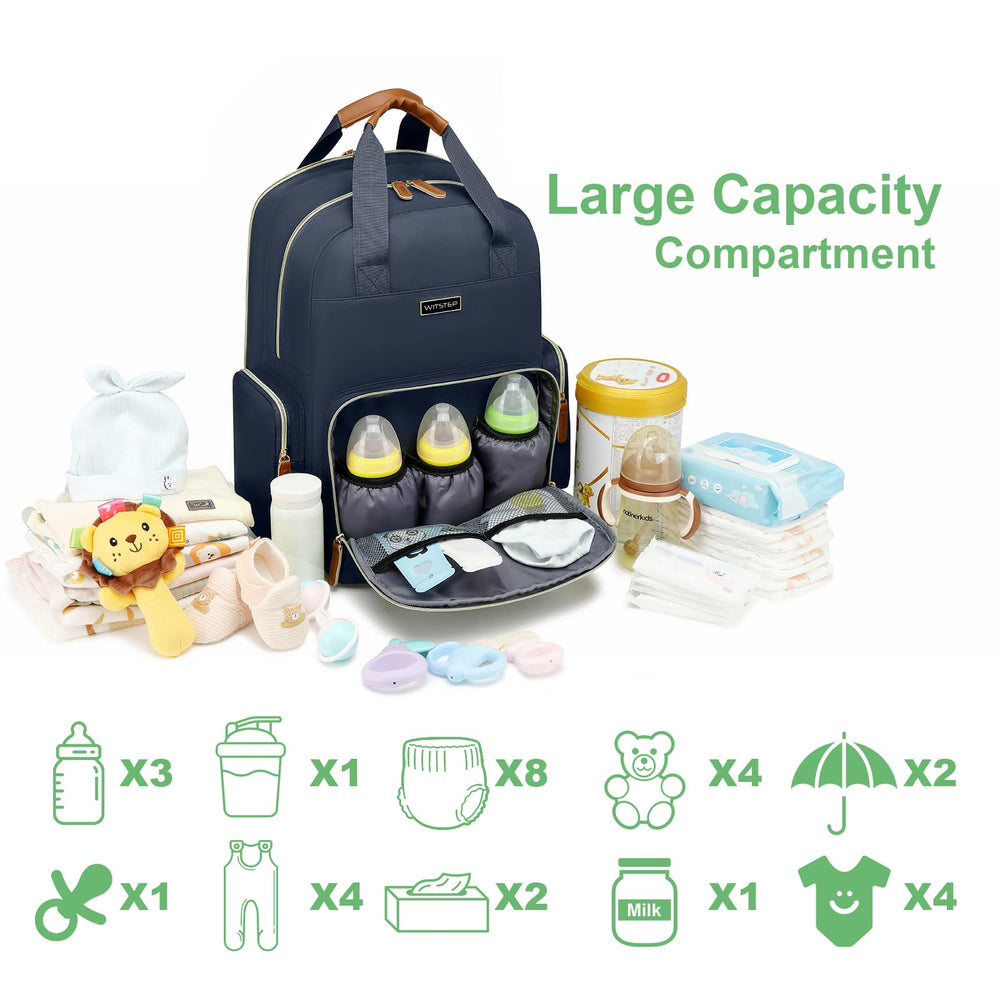 WITSTEP diaper bag backpack stroller and luggage compatibility for travel