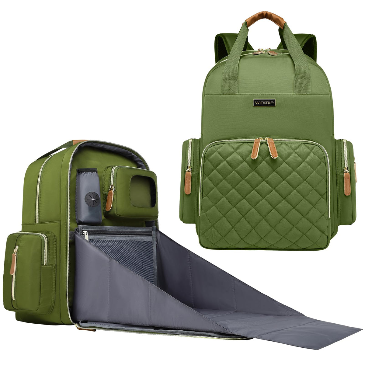 WITSTEP diaper bag changing station extended for easy outdoor diaper changes