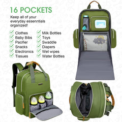 WITSTEP diaper bag front bottle pocket with heat-preserving interior for on-the-go feeds