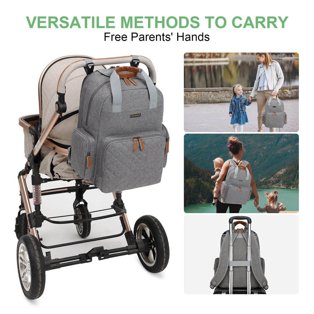 WITSTEP stroller buckles and luggage belt simplify attachment during travel.
