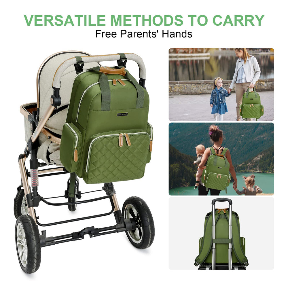 WITSTEP diaper bag stroller and luggage attachment for hands-free travel
