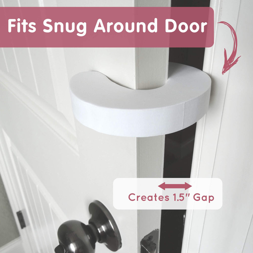 Wittle door edge cushion blocks drafts and prevents slammed doors.
