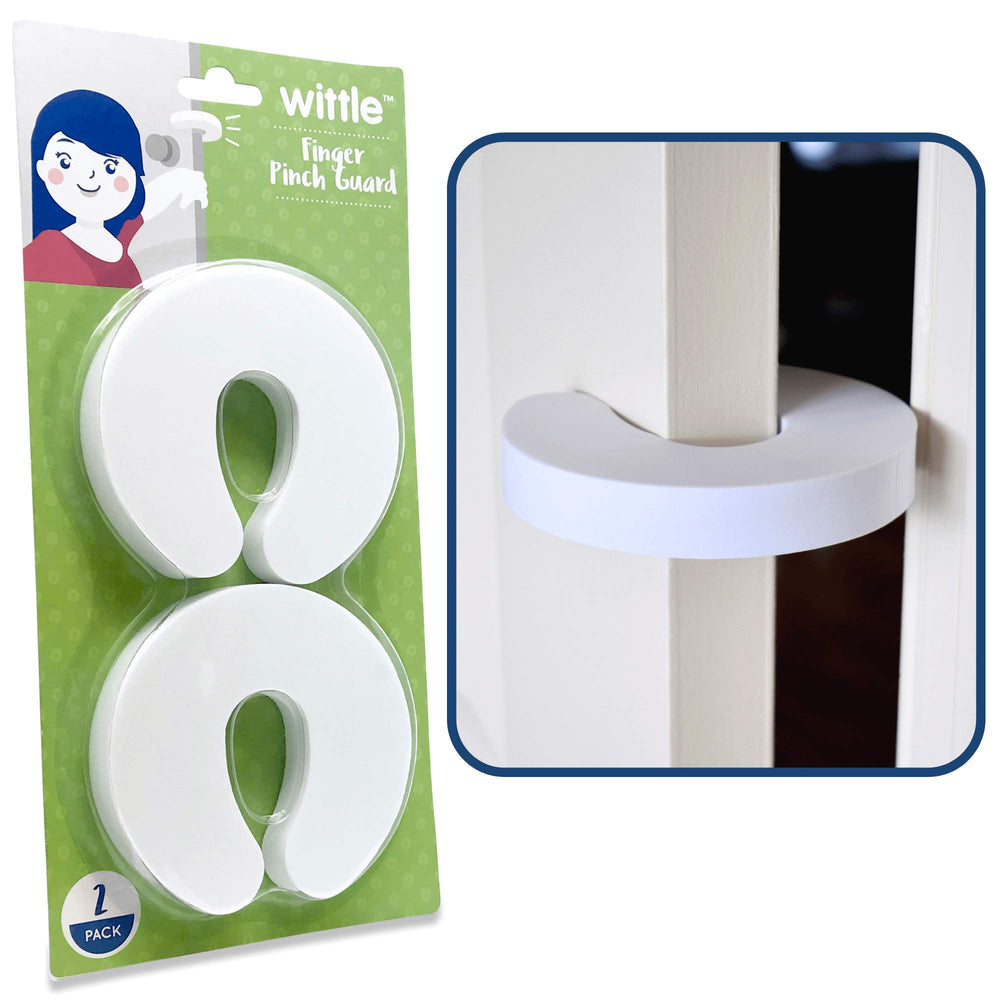 Wittle finger pinch guard on door protects tiny fingers with soft EVA foam.