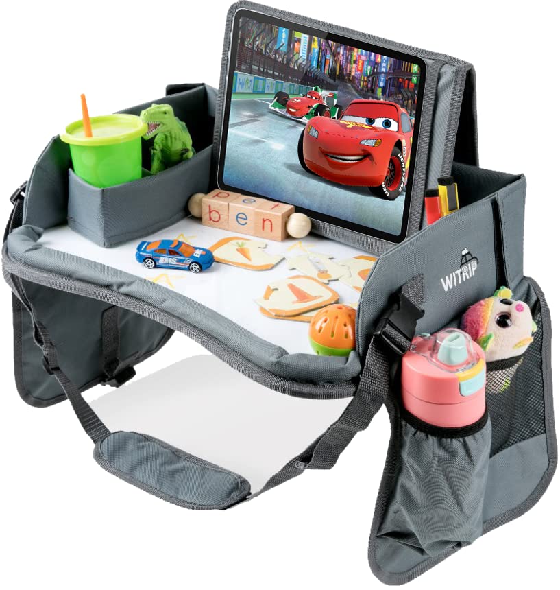 WITRIP car-seat tray organizer offers easy access for tablets and coloring supplies