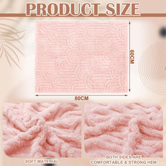 Wiwiqing boho rainbow pattern closeup highlighting plush softness for baby snuggling.