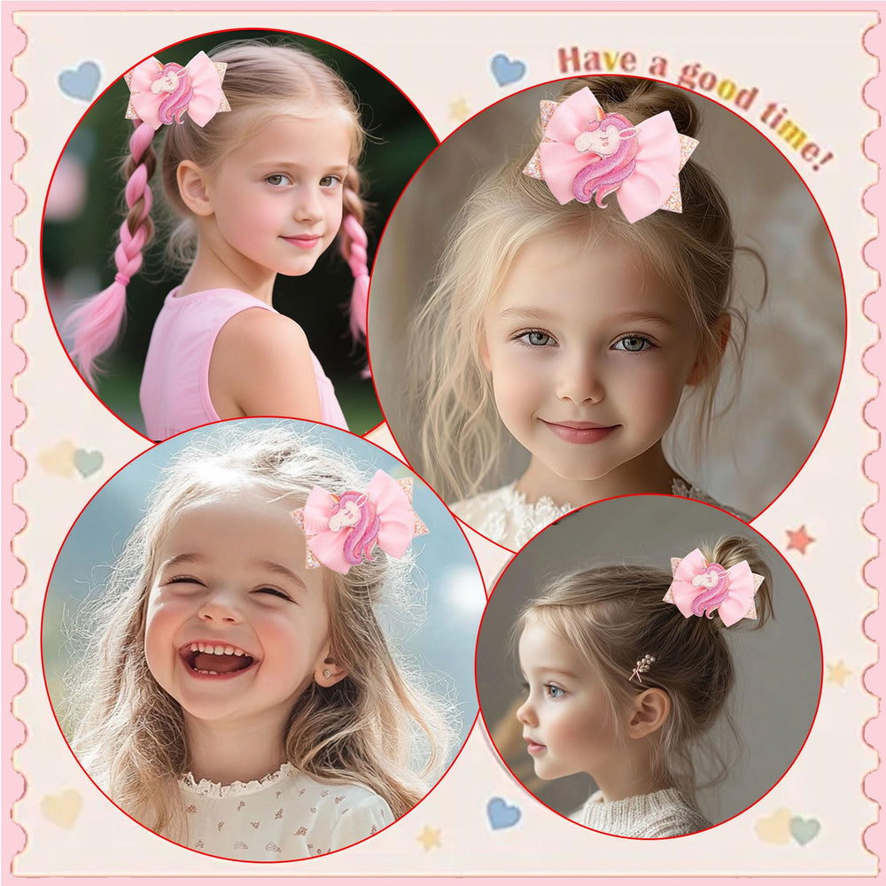 WIWUFUE two-pack unicorn hair clips for quick outfit accents.