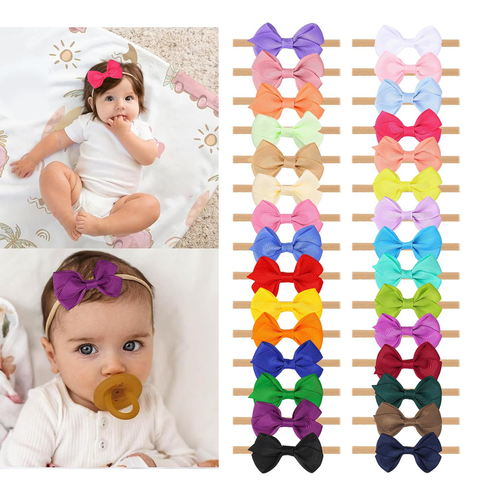 WJYX BOWS 30 colors headbands set—versatile daily wear for cute outfits.