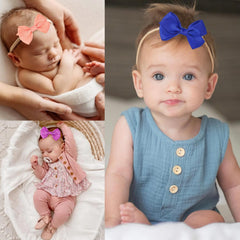 Closeup of the dainty WJYX BOWS bow design adds charming detail.